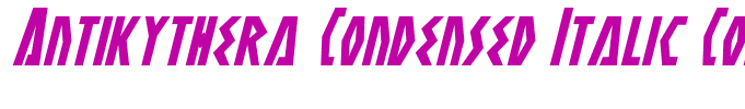 Antikythera Condensed Italic Condensed Italic